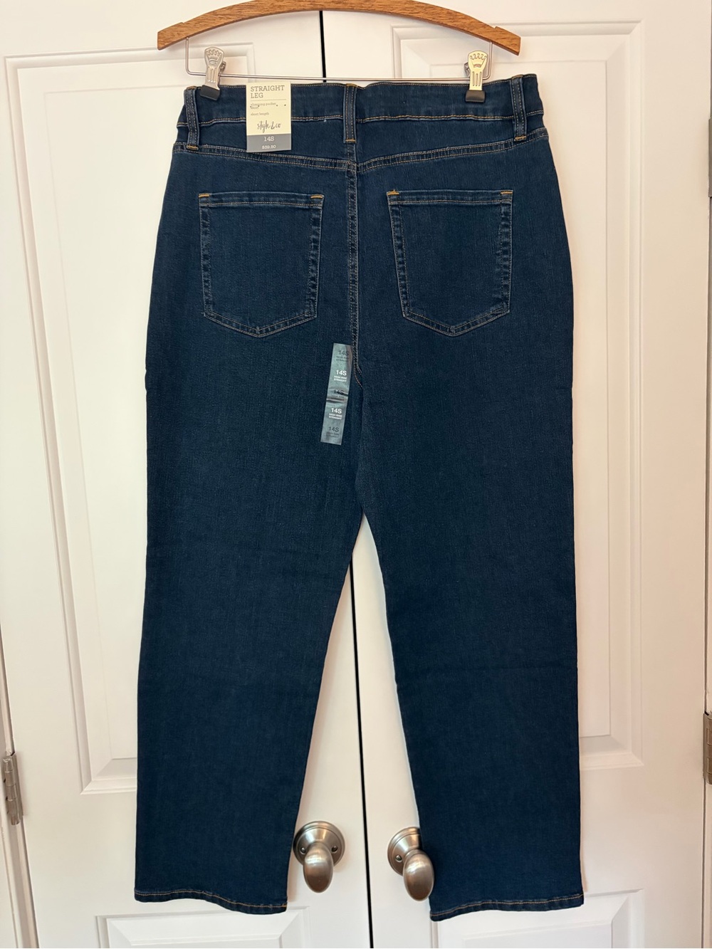 Style & Co. Straight Leg Jeans - Dark blue NWT size 14S - Picture 2 of 4